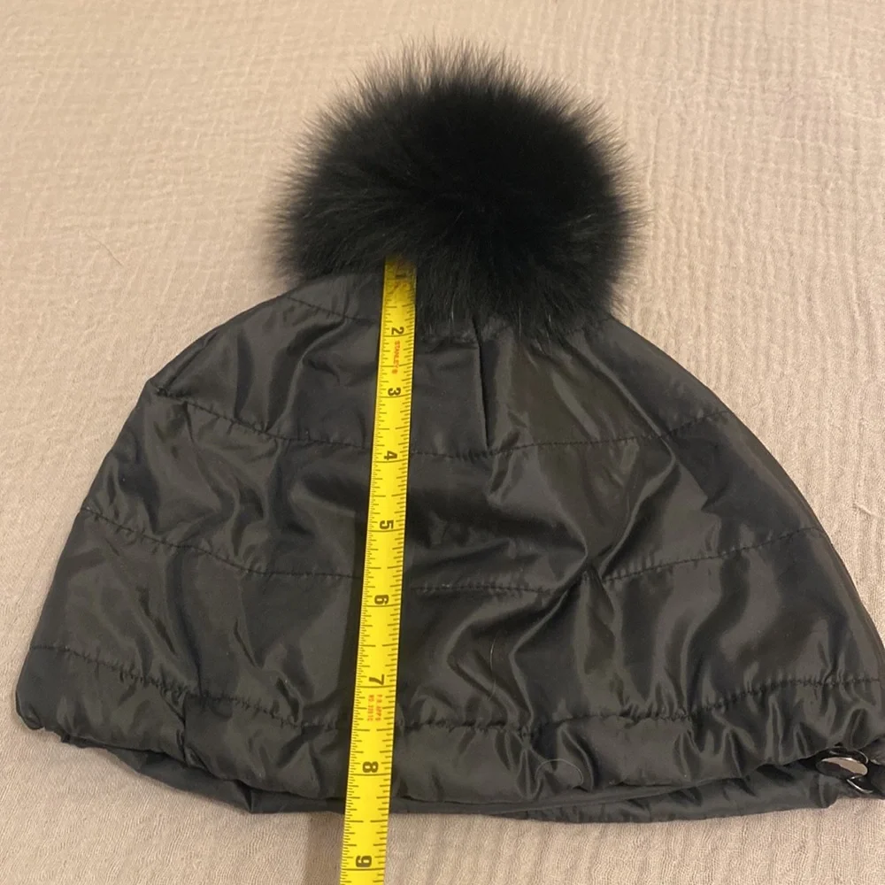 Mitchie's Black Hat with Pom Pom.
